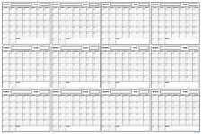 24x36 Erasable Blank Undated Annual Yearly Wall Calendar Home School Planner