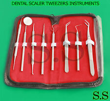 Pro Set Dental Scaler Tweezers Dentist Instruments Pick Tool Kit Pr 110