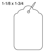 Blank White Merchandise Price Tags With String Jewelry Retail Strung 1000 Pcs