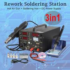Soldering Rework Station 853d Solder Iron Smd Hot Air Gun Dc Power Supply 3in1
