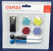 Staples 7 Piece Board Accessory Pack 2 Markers 4 Magnets Eraser 44480