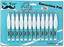 Mr Pen Correction Fluid Pen Correction Liquid White Wipe Out Liquid 12 Pack