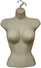 1 Female Large Breast Dress Form Mannequin Hard Plastic With Hook For Hanging