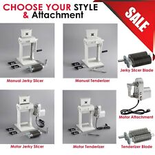 Dual Electric Manual Meat Tenderizer Jerky Slicer With Two Legs Clamps Attachments
