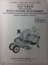Sears Suburban Tractor 3 Point Roto Tiller Amp 7hp Engine Owner Amp Parts 2 Manuals