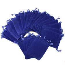 50pcs Royal Blue 3x4 Jewelry Pouches Velvet Gift Bags