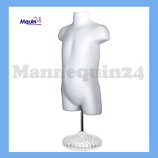 Toddler Mannequin Torso With Stand Hanger White Hollow Back Kids Dress Form
