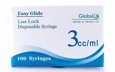 3cc Luer Lock Syringes 3cc 3ml Sterile Box Of 100 New Syringe Only No Needle