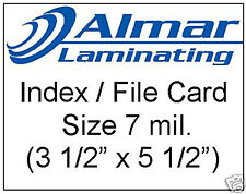 100 Index File Card Size Laminating Pouches 7 Mil