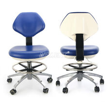 2xadjustable Medical Dental Mobile Chair Office Assistant Rolling Stool Blue Ups