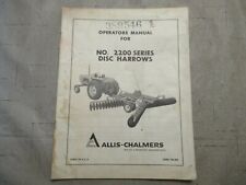 Allis Chalmers No 2200 Series Disc Harrows Operators Manual