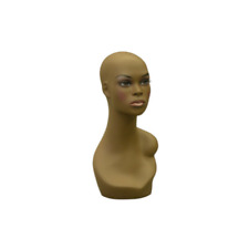 African American Adult Female Fiberglass Realistic Mannequin Display Head