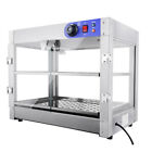 2 Tier3 Food Warmer Stainless Steeltier Pizza Food Display Cabinet Heater Case