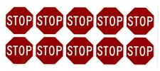 Stop Sign Stickers 10 Decals 15 Octagon Shape Outdoor Durable
