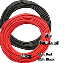 100ft 5kv Kinkless Test Lead Wire 18awg Red Amp Black
