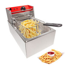 Deep Fryer Electric Fryer For Commercial Use Stainless Steel 1 Tank 6l