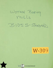 Wotan B 105 S Horizontal Boring Mills Operations Parts Maintenance Manual 1981