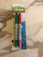 Sharpie Twin Tip Permanent Markers Green And Red Ink Holiday 2 Pack