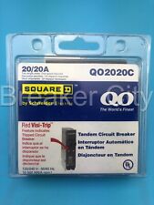 Square D Qo2020 20 Amp 2 Pole Circuit Breaker Twin Tandem No Hook Qo2020c New