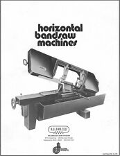Kalamazoo Saw Division Horizontal Bandsaw Machines And 1980 Price List