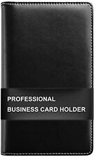 Sooez Leather Professional Business Card Book Holder Organizer Black