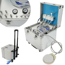 4 Holes Mobile Portable Dental Unit Metal Case Withoilless Air Compressor Suction