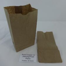 Qty 100 2 Paper Brown Kraft Natural Snack Lunch Grocery Merchandise Retail Bags