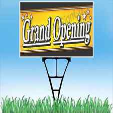 18x24 Grand Opening Outdoor Yard Sign Amp Stake Sidewalk Lawn New Store Now Open