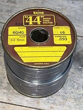 Vintage Kester 44 Resin Core Solder Wire 6040 093 Dia 66 5lbs