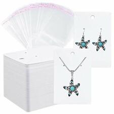 150 Pcs Earring Display Card Necklace Display Cards With 150pcs Self Seal Bags