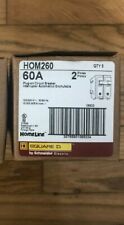 5 X Square D Homeline Hom260 60 Amp 2 Pole Circuit Breaker New Free Shipping