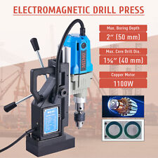 1100w 12000n 2 Depth Magnetic Base Drill Force Tapping Press Boring Magnet New