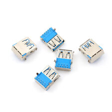 New 5pcs Usb 30 Type A Female Right Angle 9pin Dip Socket Pcb Solder Connector