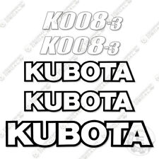 Kubota K008 3 Mini Excavator Decal Kit Equipment Decals