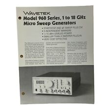 Wavetek Model 960 Micro Sweep Generator 1 18ghz Technical Data Sheet