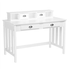 Writing Study Desk Computer Workstation Dressing Table With4 Storage Drawerswhite