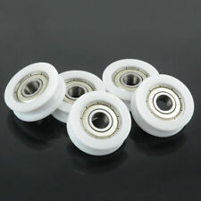 5pcs 8x30x11mm Nylon Round Pulley U Groove Track Roller Bearing Pulley Wheel