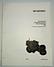 Versatile 555 Tractor Three Point Hitch Set Up Manual Original 1982