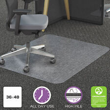 Deflecto Clear Polycarbonate All Day Use Chair Mat For All Pile Carpet 36 X 48