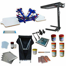 4color Screen Printer Press Kit Flash Dryer Exposure Dryer Oven Diy Material New