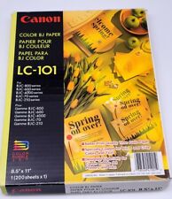 Canon Color Bj Bubble Jet Paper 200 Sheets 85 X 11 Lc 101 In Box Japan