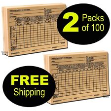 Tops 3017 Weekly Time Report Card 4 X 6 Buff Index Stock 2 Packs Of 100