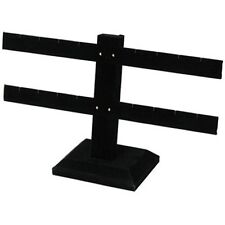 2 Tier Double Bar Black Earring Display Stand 10 14w X 6 12h