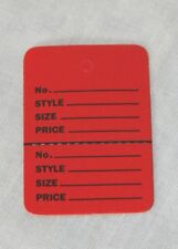 1000 Red Small 114 X178 Perforated Unstrung Price Consignment Store Tags