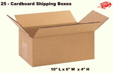 25 Cardboard Shipping Boxes 10 L X 6 W X 4 H Corrugated Kraft Cartons