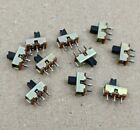 Vtg Slide Switch Spst 3-pin 2-position Toggle Power Switch Nos Black Lot Of 10