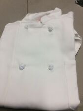 350 Chef Apparel 10 Knot Button Chef Coat Easy Care Twill Size Xs White