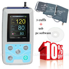 Promotion New Nibp Holter 24h Ambulatory Blood Pressure Monitor 3 Cuffs Pc Sw