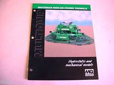 Whiteman Ride On Power Trowels 2000 8 Page Brochure
