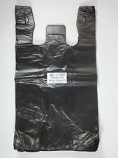 500 Qty Black Plastic T Shirt Retail Shopping Bags With Handles 115 X 6 X 21